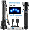 Long-Range Tactical USB Rechargeable LED Flashlight – 2000+ Lumen