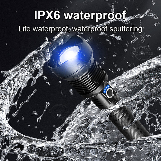 Long-Range Tactical USB Rechargeable LED Flashlight