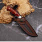 Handcrafted Damascus Steel Knife with Rosewood Handle