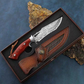 Handcrafted Damascus Steel Knife with Rosewood Handle