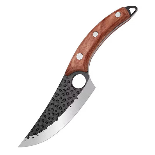 Premium Fixed-Blade Knife with Leather Sheath