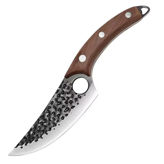 Premium Fixed-Blade Knife with Leather Sheath