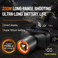 🔦 Rechargeable Zoom Hunting Headlamp (USB-C) – Long Range LED Light colour three light white laser(white yellow purple light+1200mah