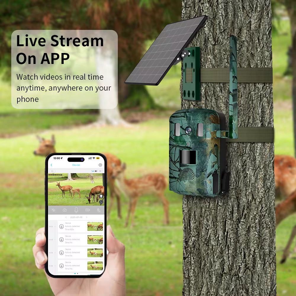 📸 Solar 4G Hunting Trail Camera – Live Streaming Anywhere