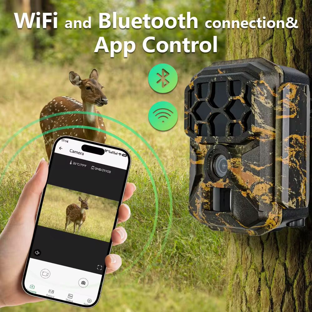 🦌 8K WiFi Trail Camera – Smart Hunting & Security Camera