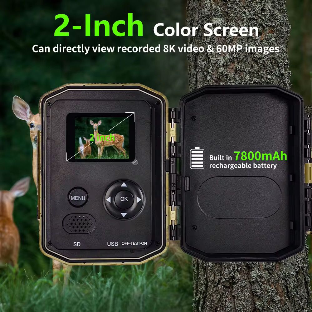 🦌 8K WiFi Trail Camera – Smart Hunting & Security Camera