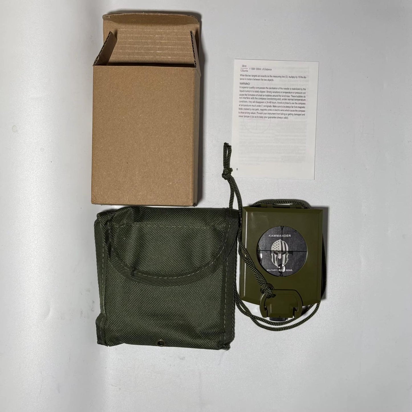 🧭 Military Lensatic Compass – Waterproof Tactical Navigation Tool