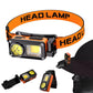 🔦 Rechargeable LED Headlamp – Motion Sensor Tactical Headlight